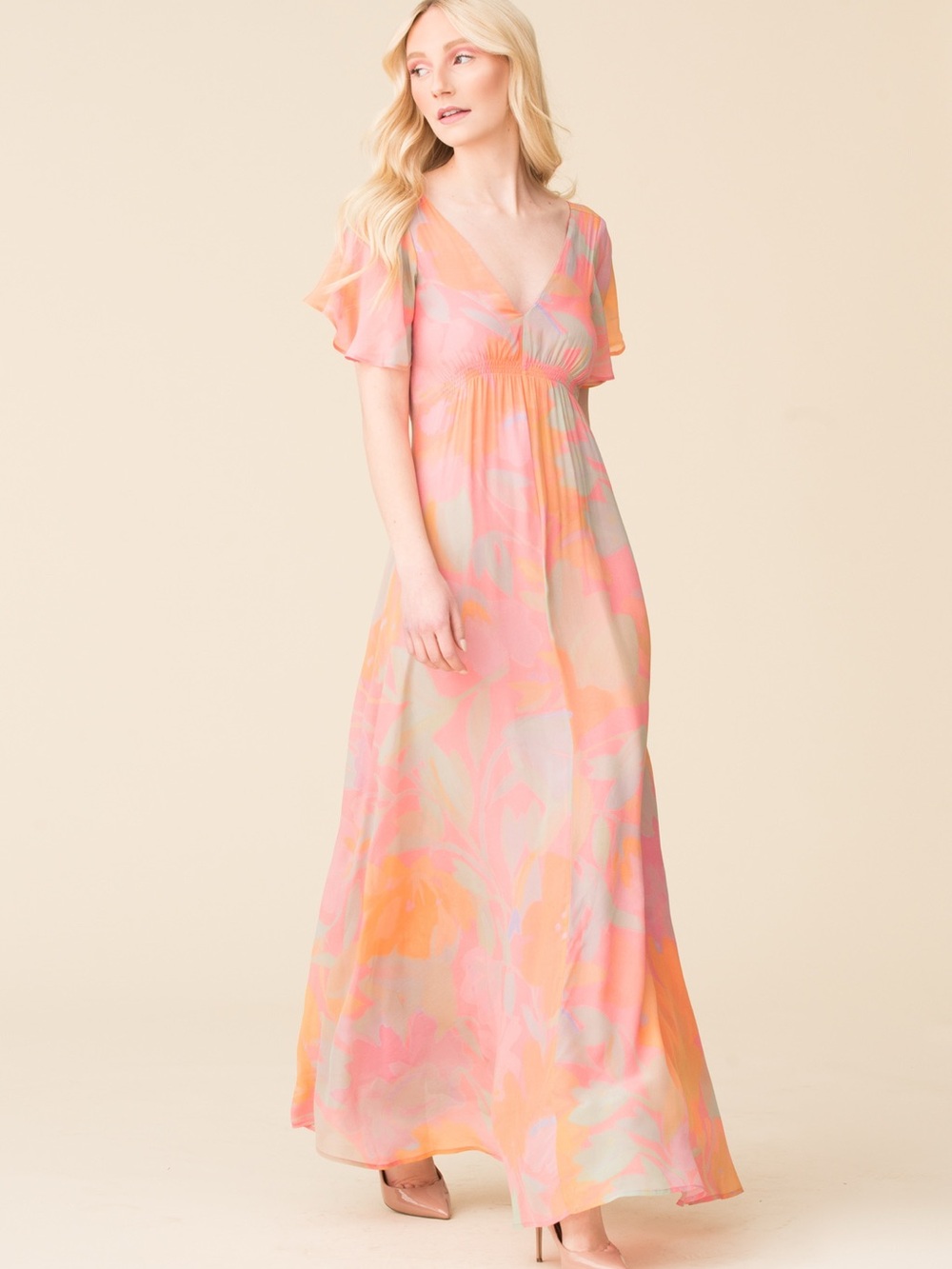 Veda Corazon Crepe Dress Size Small